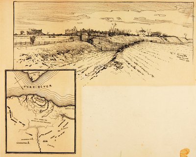 Det nuværende udseende af den britiske forskansning, Yorktown af Ernest C. Peixotto