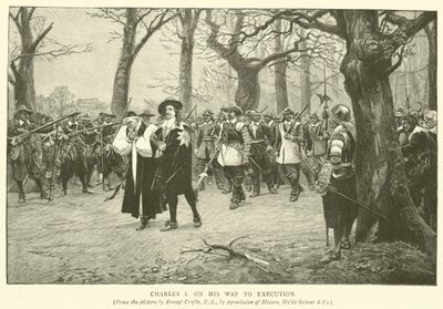 Charles I på vej til henrettelse af Ernest Crofts