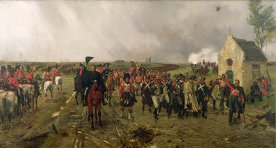 Wellingtons March fra Quatre Bras til Waterloo, 1878 af Ernest Crofts