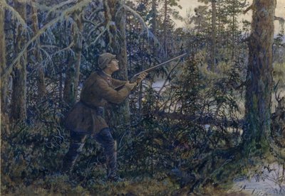 Capercaillie Jagt, 1937 af Ernest Ernestovich Lissner