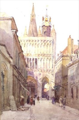 Notre Dame, Dijon 1897 (akvarel) af Ernest George