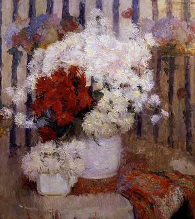 Stilleben med sommerblomster. Maleri af Ernst Jean Joseph Godfrinon (1878-1927) Privat samling. af Ernest Godfrinon