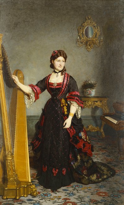 Et Portræt af en Dame, 1877 af Ernest Gustave Girardot