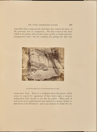 Striber ved siden af Unter Grindelwald-gletsjeren af Ernest H. Edwards