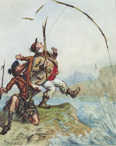 Mr Lovejoys ferietur til højlandet Lakseørredfiskeri, fra en serie på otte (se også 91104) af Ernest Henry Griset