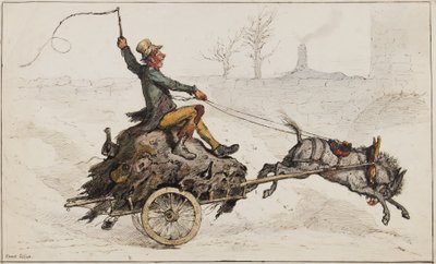 Off Home (blæk & wc på papir) af Ernest Henry Griset