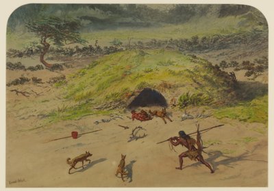 Forhistorisk scene, 1871 af Ernest Henry Griset