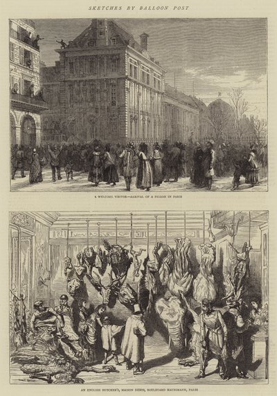 Skitser af ballonpost af Ernest Henry Griset