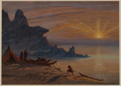 Solnedgang, 1871 af Ernest Henry Griset