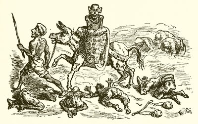 Æslet, der bærer et idol af Ernest Henry Griset