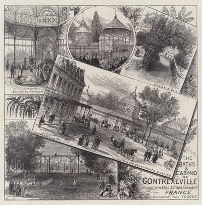 Badene og kasinoet i Contrexeville af Ernest Henry Griset