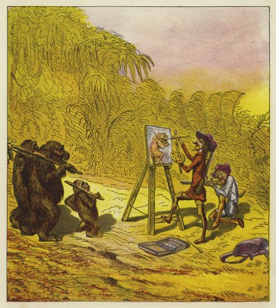 Brødrene Bold møder en familie af gorillaer af Ernest Henry Griset