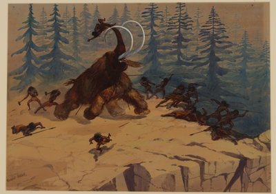 Uldhåret mammut, 1871 af Ernest Henry Griset