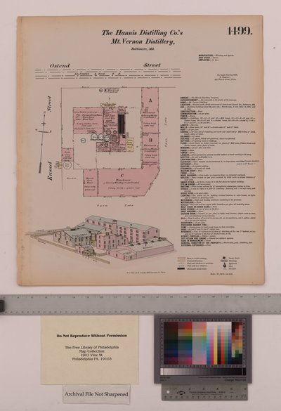 Hannis Distilling Co.s Mount Vernon Distillery, Maryland, Hexamer General Surveys, 1880 af Ernest Hexamer