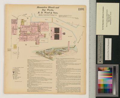 Manantico Bleach and Dye Works, Hexamer General Surveys, bind 12, plade 1101 af Ernest Hexamer