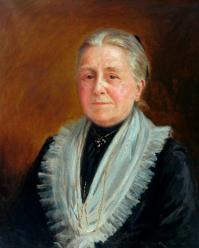 Fru Mary Anna Foster (olie på lærred) af Ernest Higgins Rigg