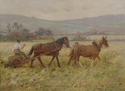 Høstholdet (olie på lærred) af Ernest Higgins Rigg
