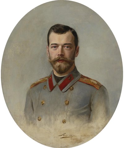 Portræt af kejser Nicholas II 1868-1918, 1897 af Ernest Karlovich Liphart