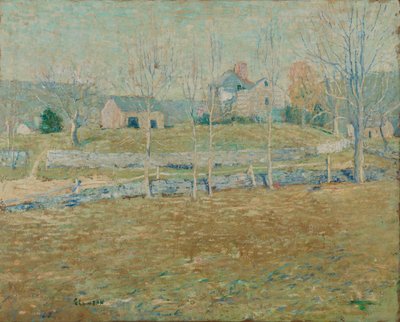 En forladt gård, ca. 1908. af Ernest Lawson