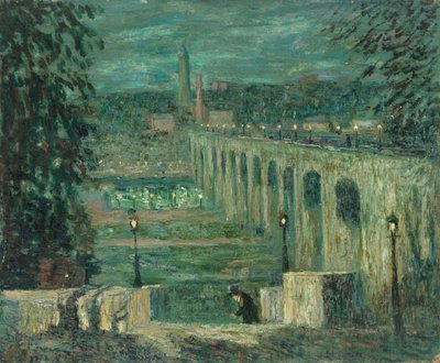 High Bridge at Night, New York City, ca. 19101920. af Ernest Lawson