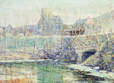 Tåget dag i marts af Ernest Lawson