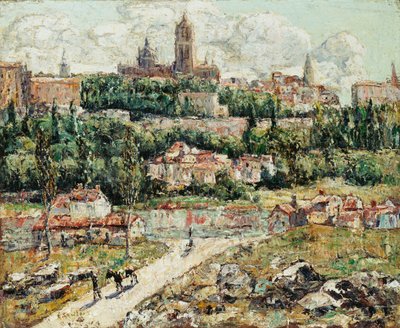 Segovia, Spanien, ca. 1916 (olie på lærred) af Ernest Lawson