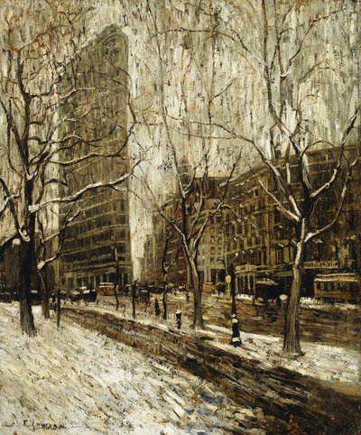 Flatiron Building, New York af Ernest Lawson