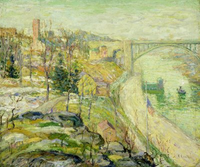Washington Bridge, New York City af Ernest Lawson