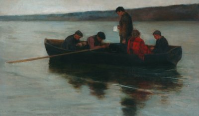Et barns begravelse i højlandet, 1896 af Ernest Leopold Sichel