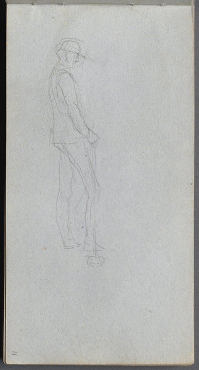 Skitsebog, side 11: Figur i profil. af Jean Louis Ernest Meissonier