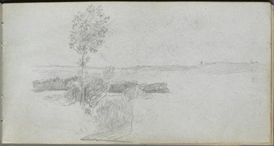Skitsebog, side 28: Landskabsundersøgelse. af Jean Louis Ernest Meissonier