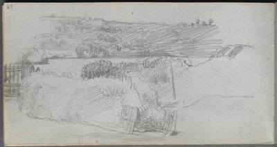 Skitsebog, side 29: Landskabsundersøgelse. af Jean Louis Ernest Meissonier