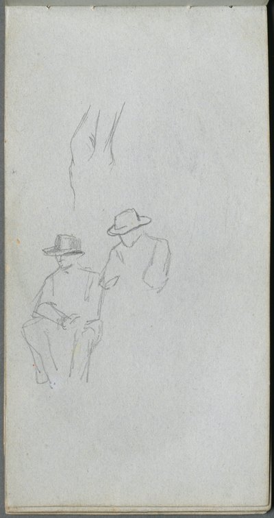 Skitsebog, side 32: Studie af figurer. af Jean Louis Ernest Meissonier