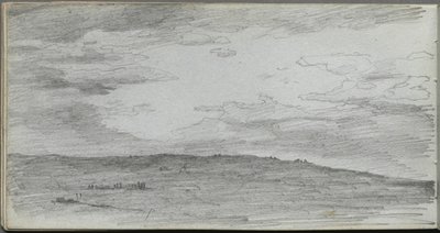 Skitsebog, side 34: Landskabsundersøgelse. af Jean Louis Ernest Meissonier