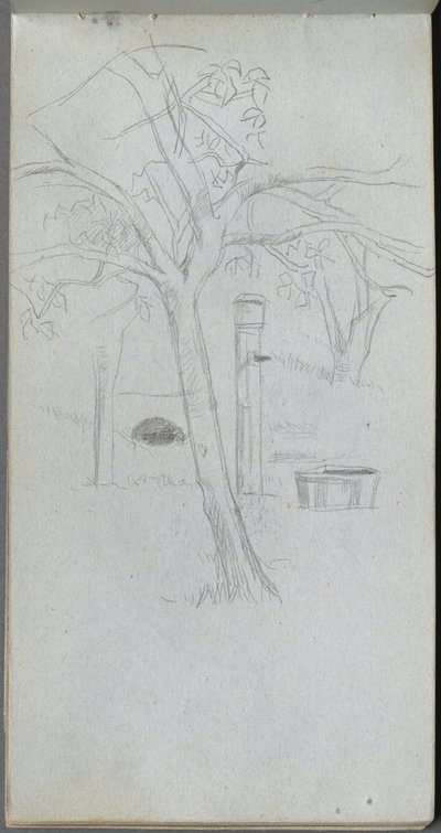 Skitsebog, side 36: Studie af træer af Ernest Meissonier