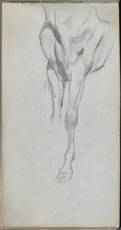 Skitsebog, side 48: Studie af en hest af Ernest Meissonier