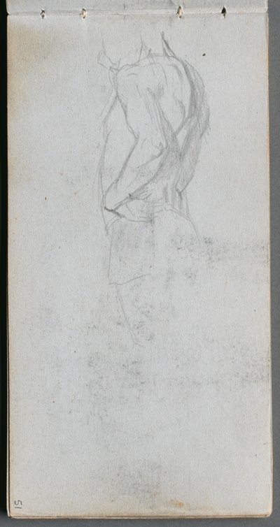 Skitsebog, side 51: Studie af figurer af Ernest Meissonier