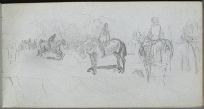 Skitsebog, side 52: Figurstudie. af Jean Louis Ernest Meissonier