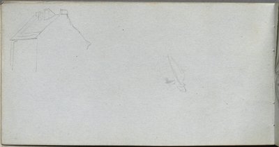 Skitsebog, side 54: Arkitekturstudie. af Jean Louis Ernest Meissonier