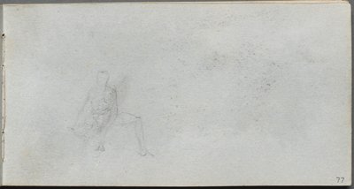 Skitsebog, side 77: Studie af figurer af Ernest Meissonier