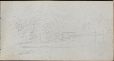 Skitsebog, side 78: Landskabsundersøgelse. af Jean Louis Ernest Meissonier