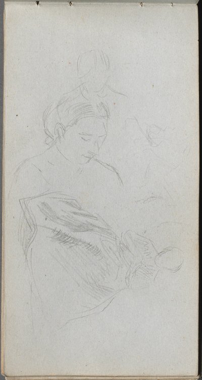 Skitsebog, side 82: Studie af Fgures af Ernest Meissonier