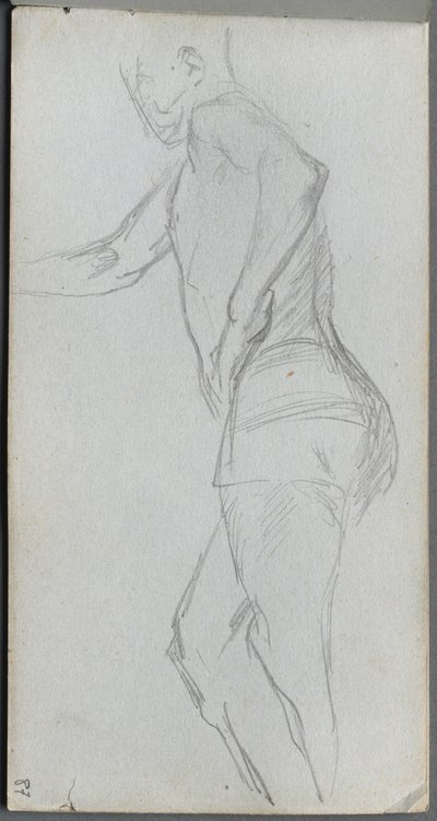 Skitsebog, side 87: Figurstudie af Ernest Meissonier