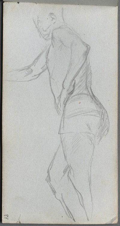 Skitsebog, side 87: Figurstudie. af Jean Louis Ernest Meissonier