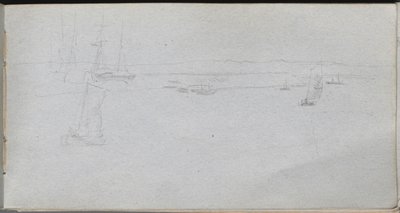 Skitsebog, side 94: Havlandskab. af Jean Louis Ernest Meissonier