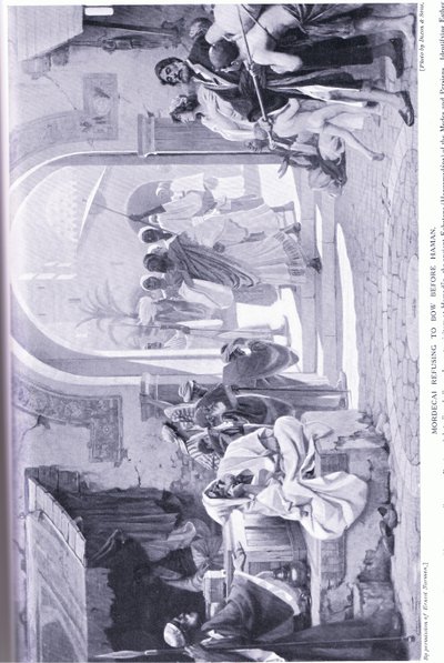 Mordokai nægter at bøje sig for Haman 485 f.Kr af Ernest Normand