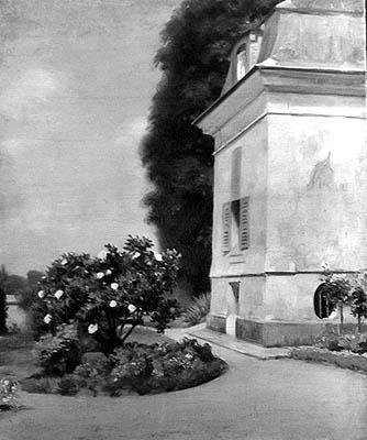 Haven og huset ved Queue-en-Brie af Ernest Rouart