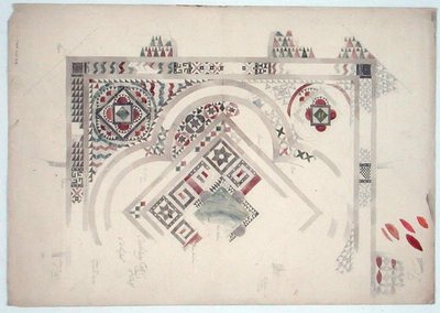 En undersøgelse af en del af gulvet ved Canterbury Cathedral af Ernest William Gimson
