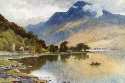 Ben Lomond fra Luss (farve litho) af Ernest William Haslehust