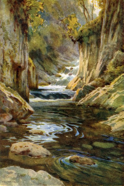 Glen Finglas eller Finlas (farve litho) af Ernest William Haslehust